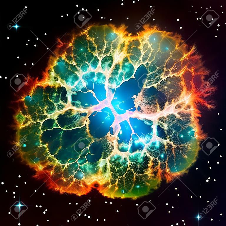 Крабовидная туманность - часть созвездия Телец Сво остаток сверхновой в ядре год 1054 Its является сильным пульсар нейтронная звезда Retouched и чистить версию исходного изображения от NASA STScI