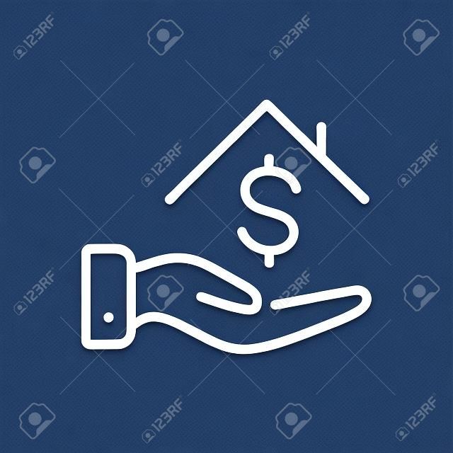 Icono de dinero de préstamo, prestatario