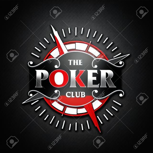 Logotipo del club de póquer. clipart