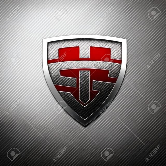 Logo TS. ikona tarczy opartej na literach