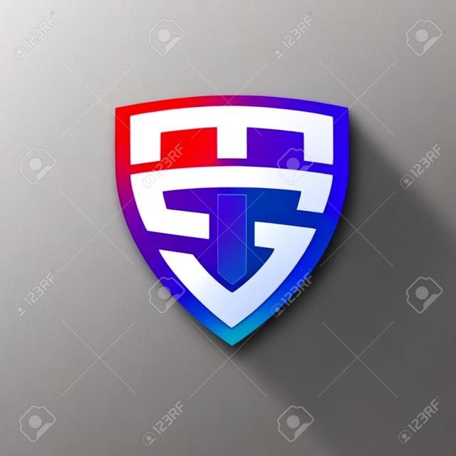 TS logo. letter based shield icon