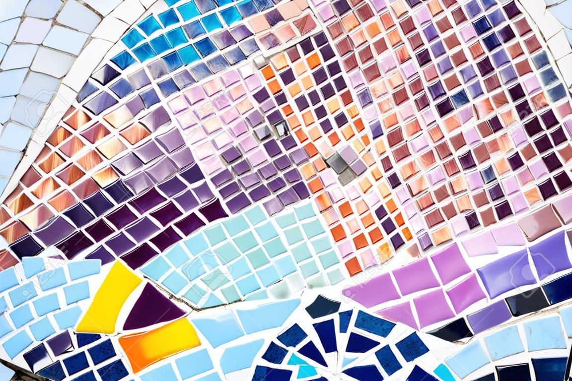 Colorido mosaico de fondo de textura Sueface desde el suelo o en la pared
