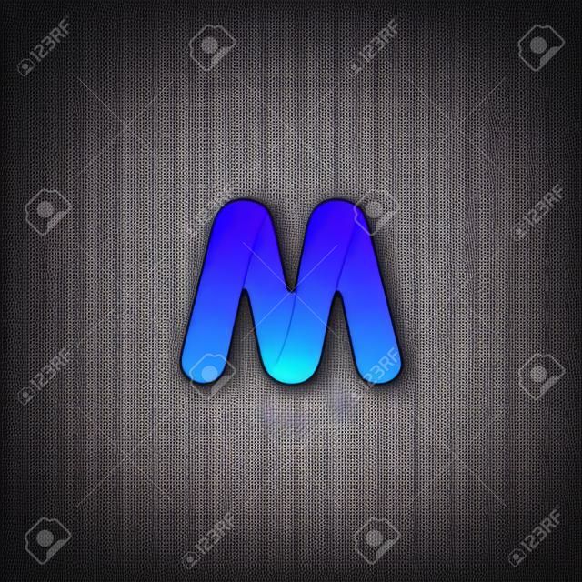 文字 M。モダンなスタイルの単純なベクトルのロゴ。