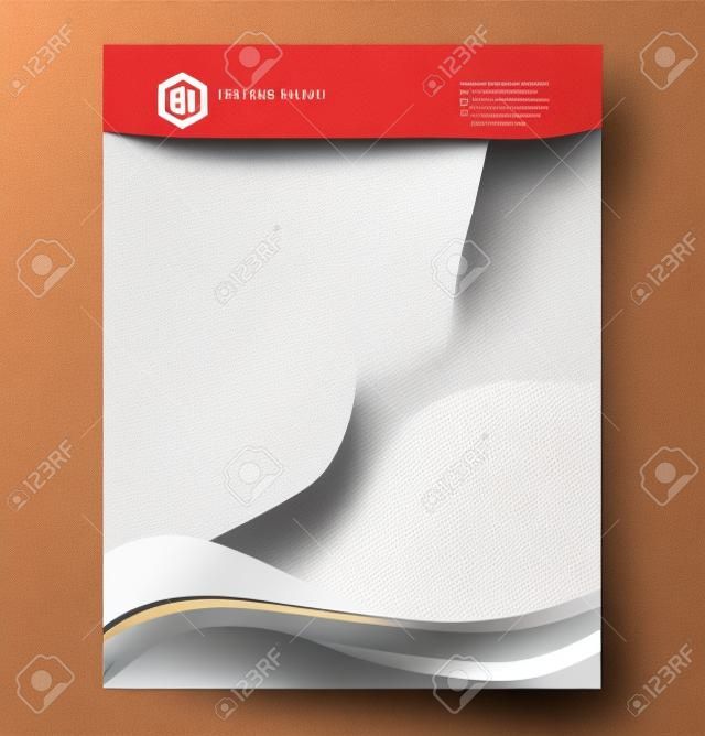 Red Business Letterhead Template for Print with Logo