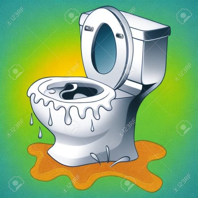 Une image d'un WC bouché.