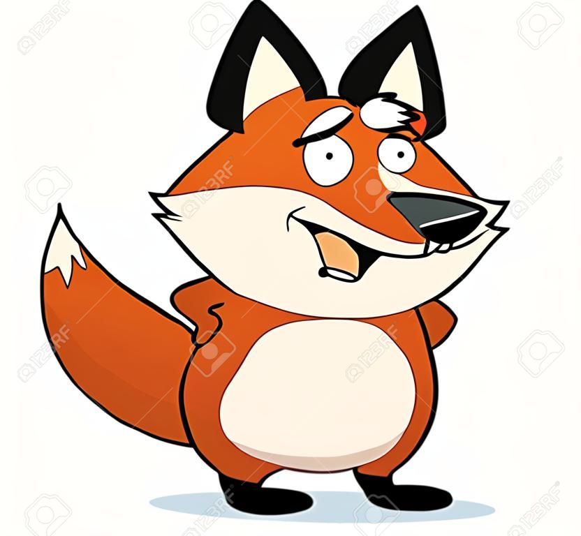 A cartoon fox with an angry expression.