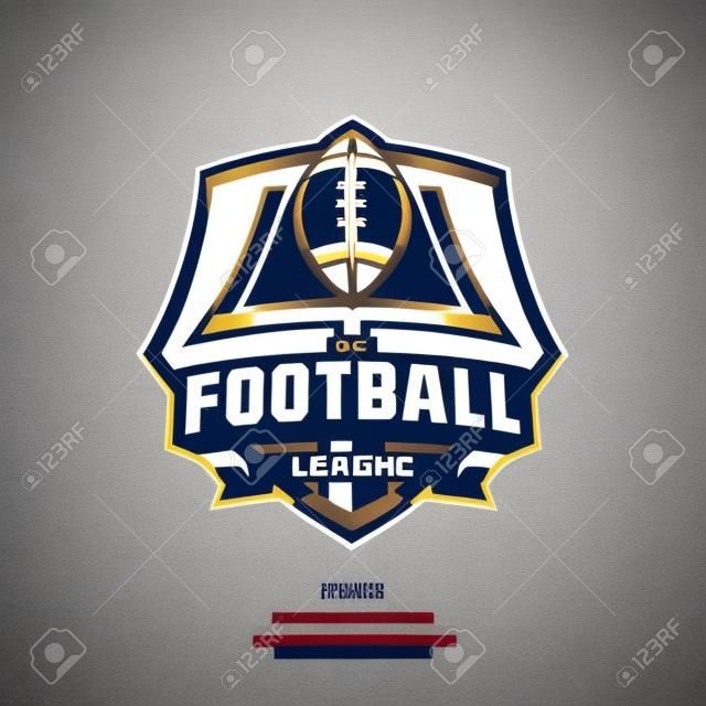Modern professional logo for a football team. Football league logo.