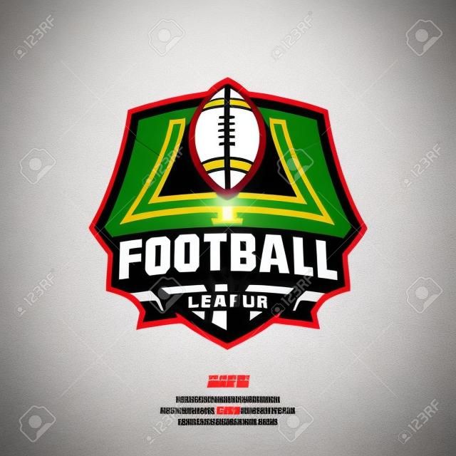 Nowoczesne profesjonalnym logo zespołu piłkarskiego. Football League logo.