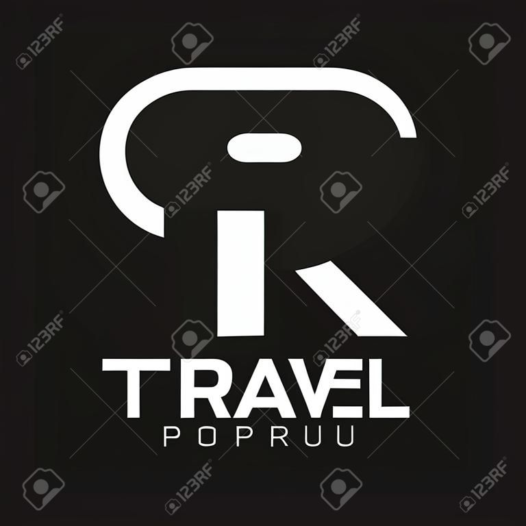 letter R travel logo icon vector template