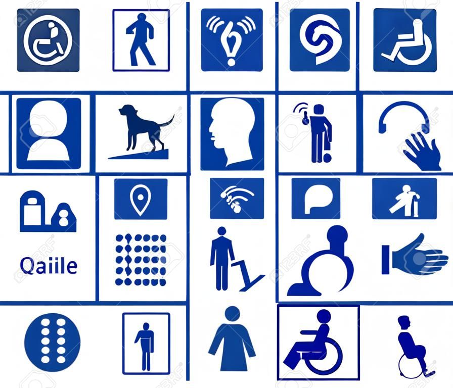 handicap icons set