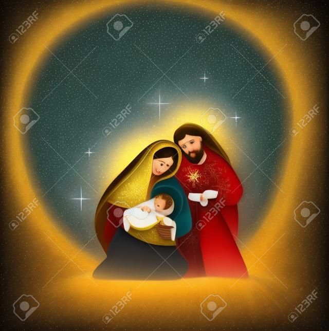 Holiday background with Holy Family