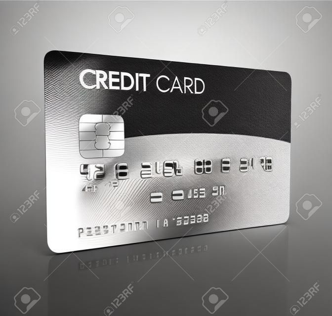 черная кредитная карта, изолированная на белом