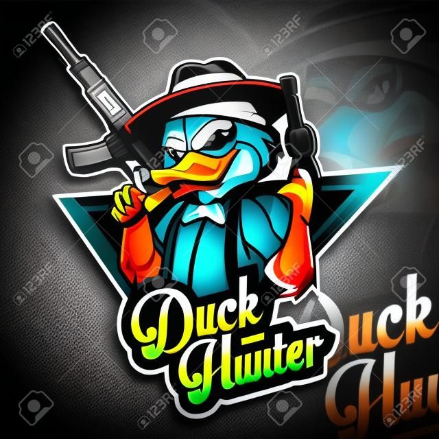 Duck hunter esport mascot logo design