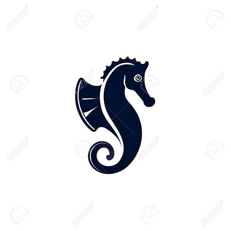 Sea Horse icona logo e simbolo creativo illustrazione vettoriale