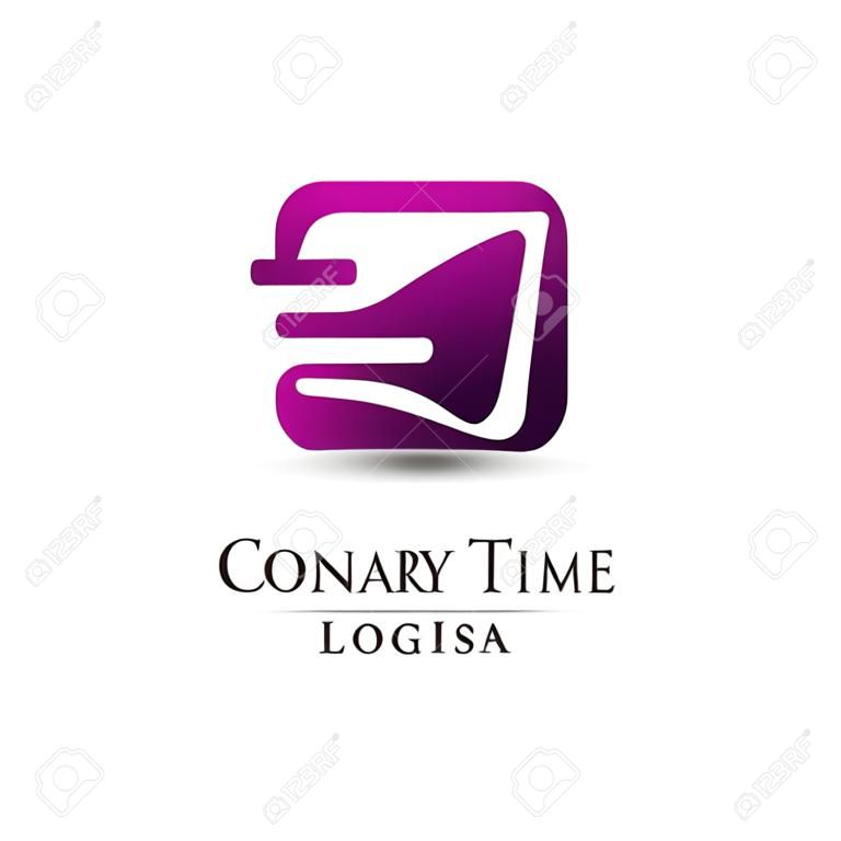 Logistiek Logo voor express business en levering bedrijf sjabloon
