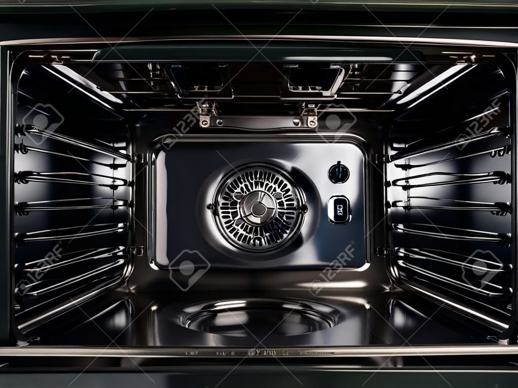 modern powerful electric oven with fan and automatic cleaning function, built-in oven sheaf with coating
