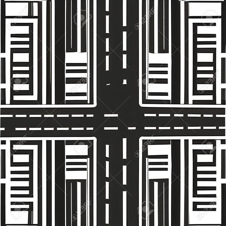 road junction, Illustration crossroads, highway intersection,