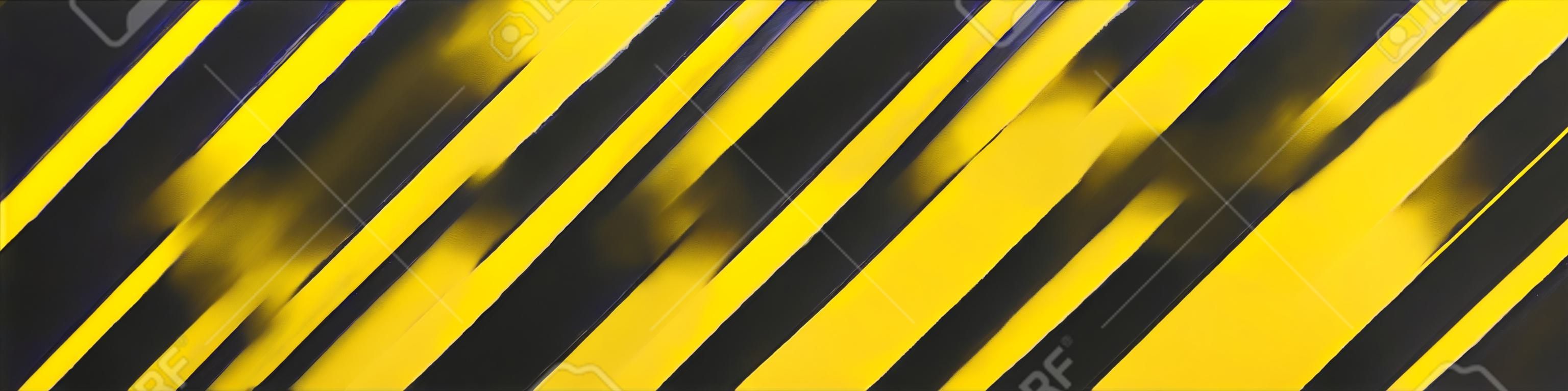 Illustration de rayures jaunes et noires. Un symbole de substances dangereuses et radioactives. L'échantillon est largement utilisé dans l'industrie. Illustration vectorielle.