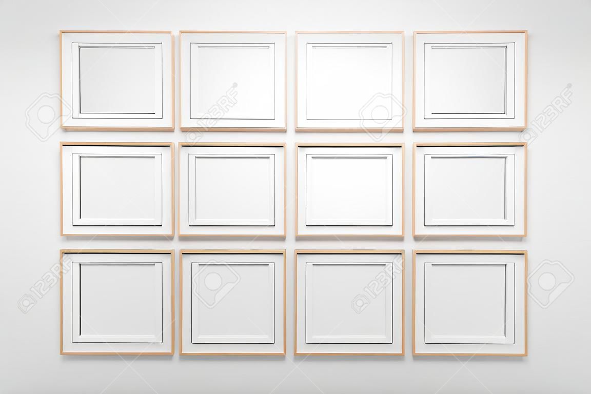 Large collection set of mockup template of A4 and 1;1 blank empty frames. 3d illustration.