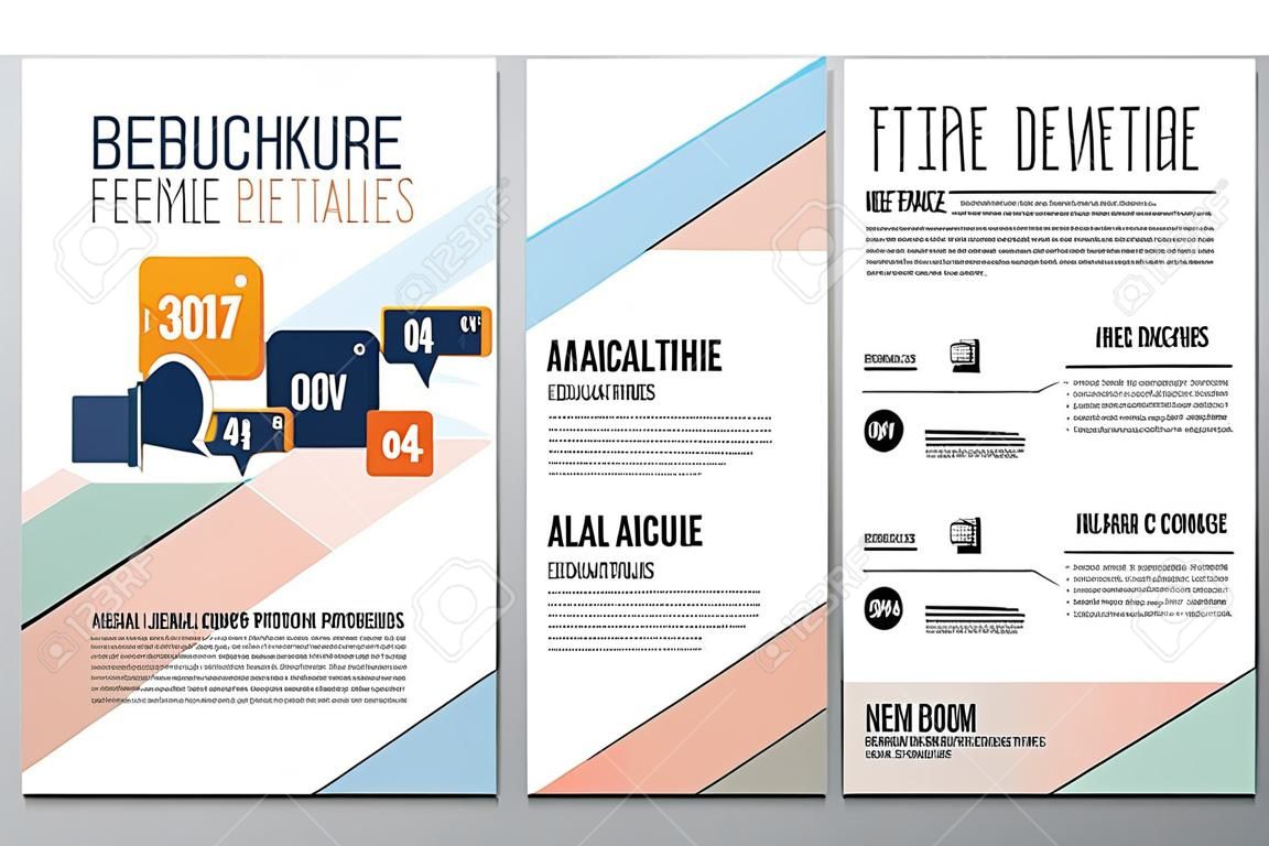 Brochure Design Template.Onderwijs concept, geometrische vormen, Abstract Moderne Achtergronden, Infographic Concept. Vector