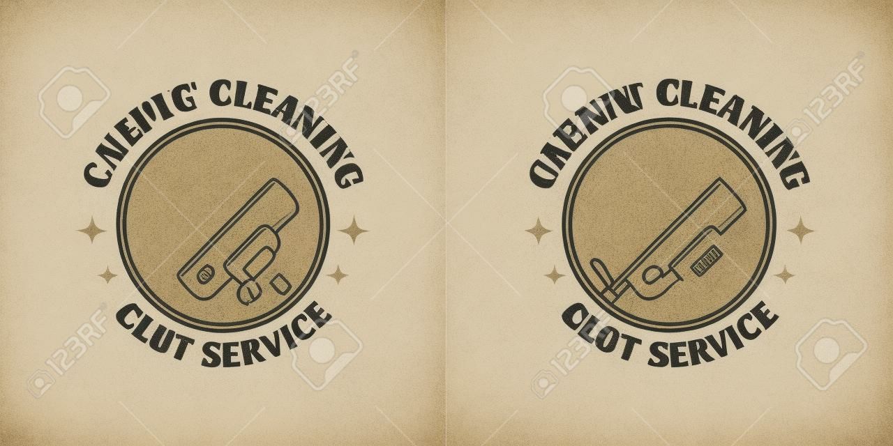 Cleaning Service Vector Vintage icons