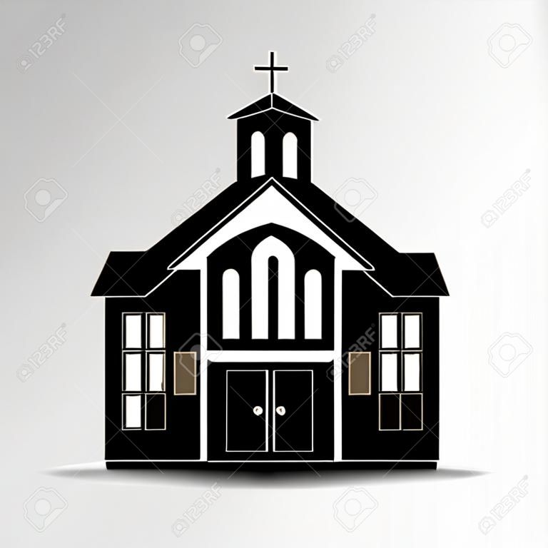 igreja, vetor, cristão, religião, ícone, construção, católico, ilustração, cruz, símbolo