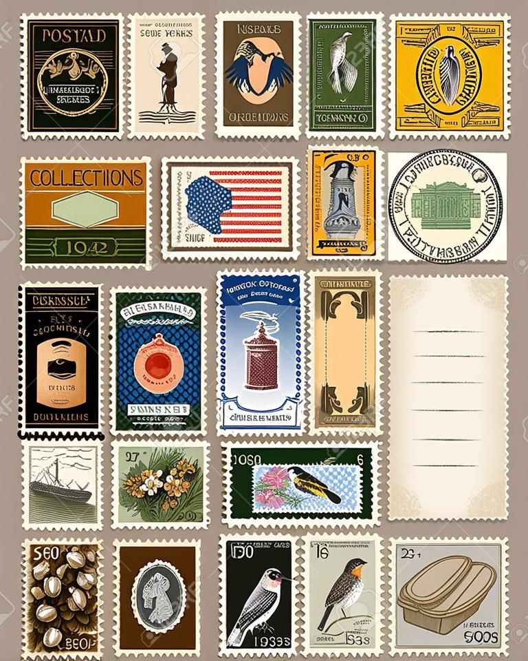 Çeşitli Temalar ve fiyatları ile Vintage Posta Pullar Koleksiyon. Sıkıntılı kartpostallar ve mühürler Boş dahildir