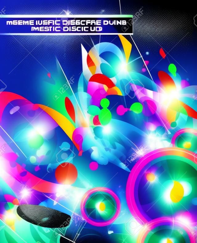 Music Club background for disco dance international event with a lot of design elements  Ideal for posters, flyers and advertising panels 