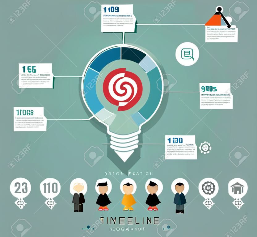 Timeline Infographic design template.  . Idea to display information, ranking and statistics with orginal and modern style.