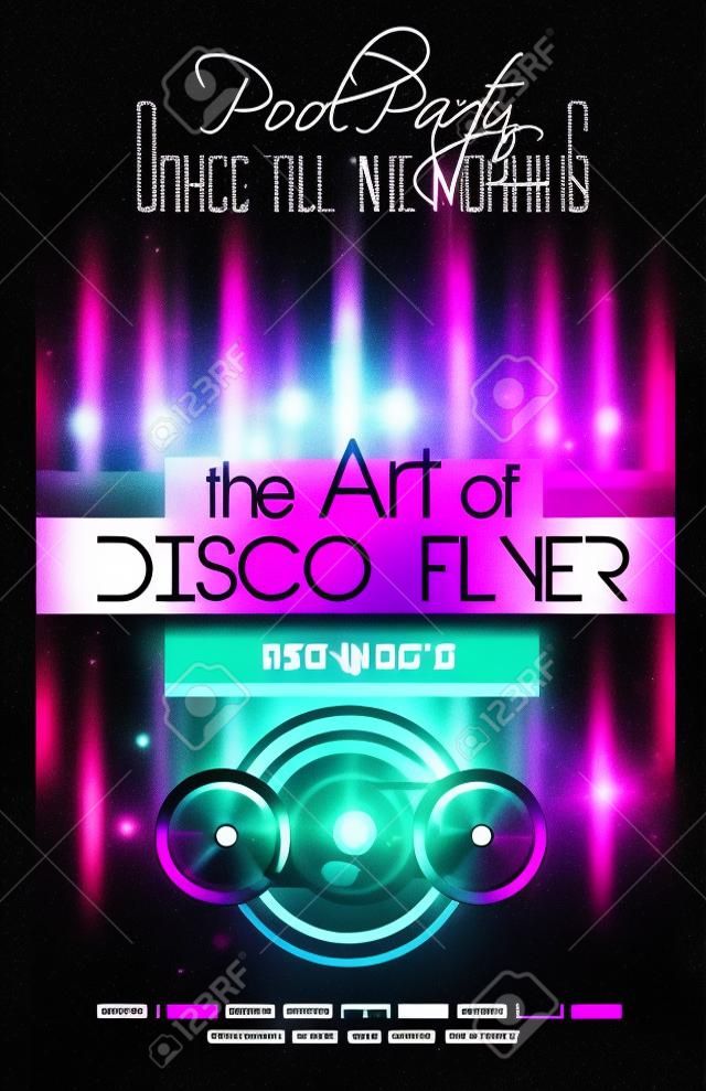 Disco Club Flyer Template per il vostro evento Music Nights. Ideale per Techno Music, Hip Hop e Casa di performance Poster e volantini per Discoteche e locali notturni.