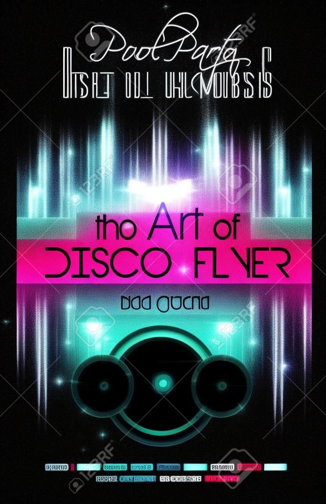 Disco Club Flyer Vorlage für Ihr Music Nights Ereignis. Ideal für Techno-Musik, Hip Hop und House Leistungs Poster und Flyer für Diskotheken und Nachtclubs.