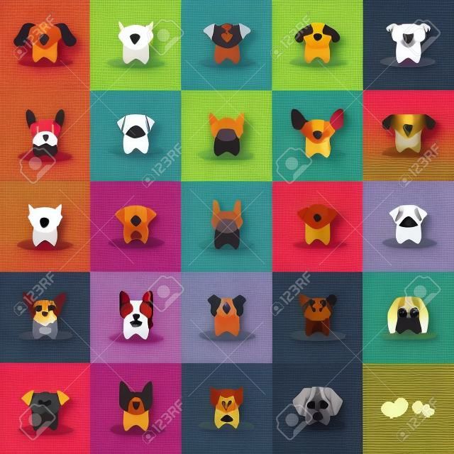 abstract cute dogs on a special background