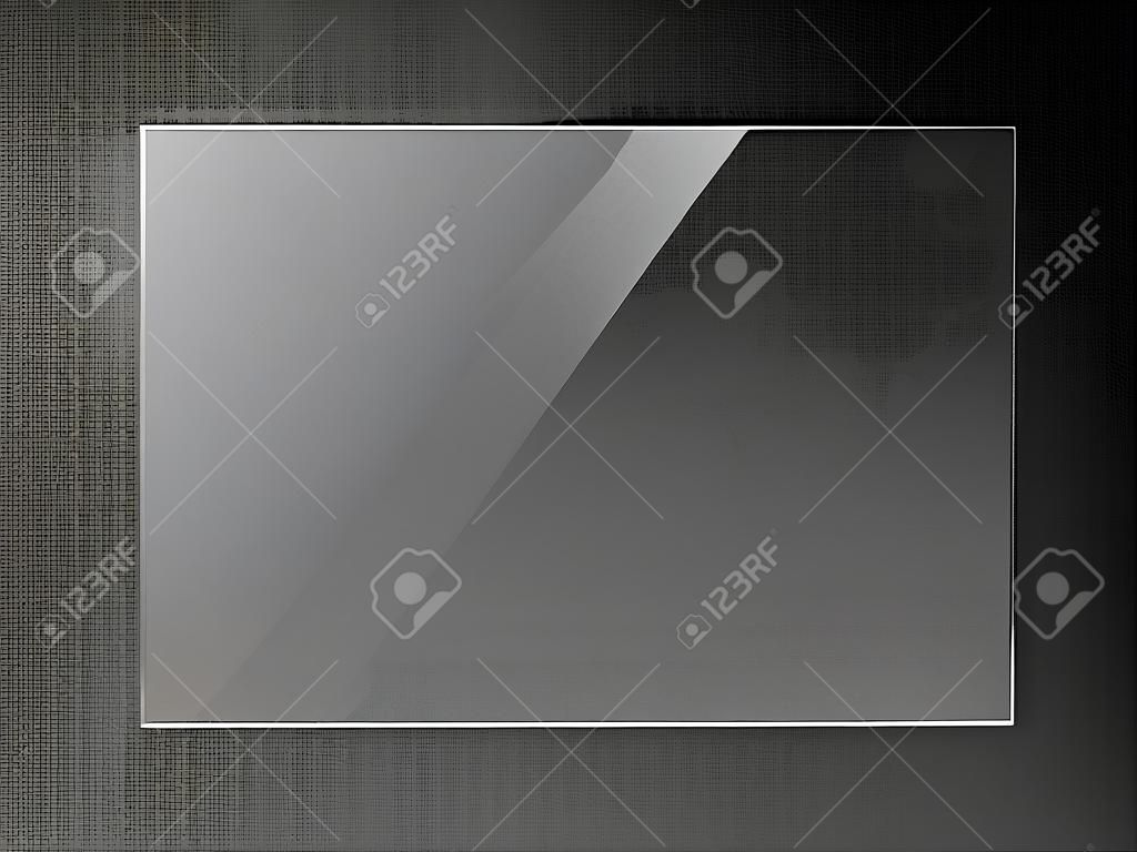 Vector mirror reflection effect texture for glass, plastic or acrylic window. png rectangle shape 4 x 3 glossy, shine, light, glare, clear plate