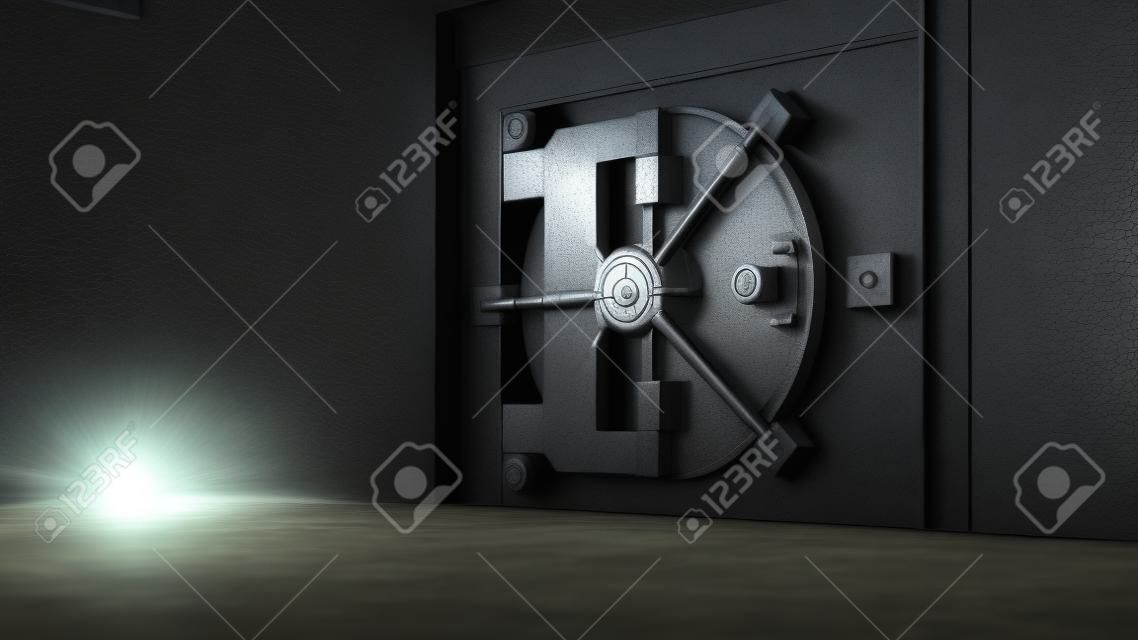 3d render The Vault Door In Bank 4k
