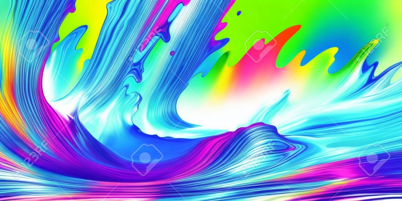 Liquid Fluid Colorful Abstract Background. High quality photo