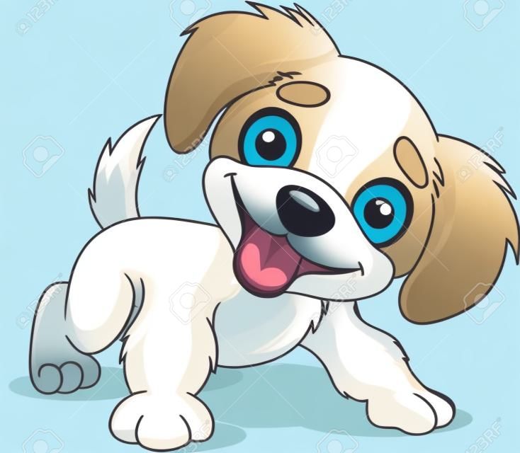 Ilustración de Cute Puppy Jugetona