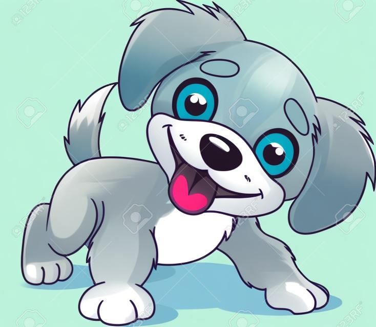 illustration de Cute Puppy Joueuse