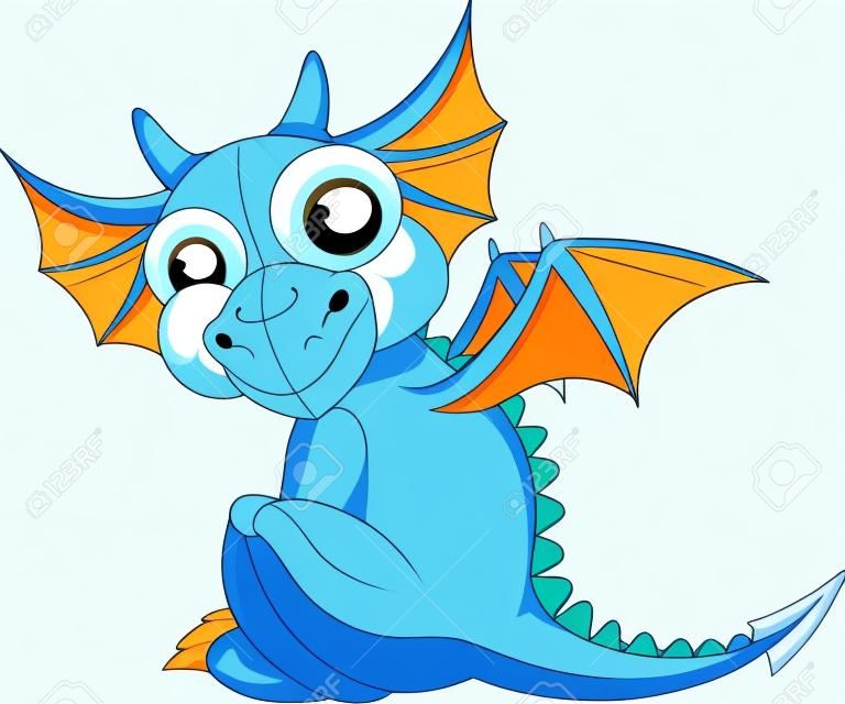 Illustration de mignon de bébé dragon