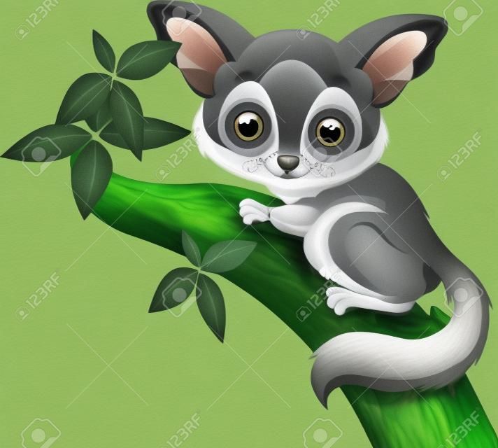 Fun zoo  Illustration of cute Galago
