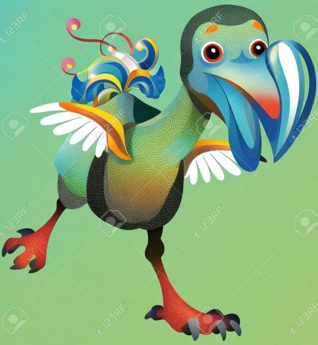 Illusztráció aranyos Dodo madár