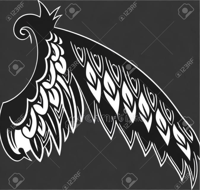 Wings.Vector illustration ready for vinyl cutting.