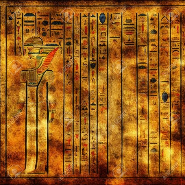 Egyptische hiërogliefen achtergrond