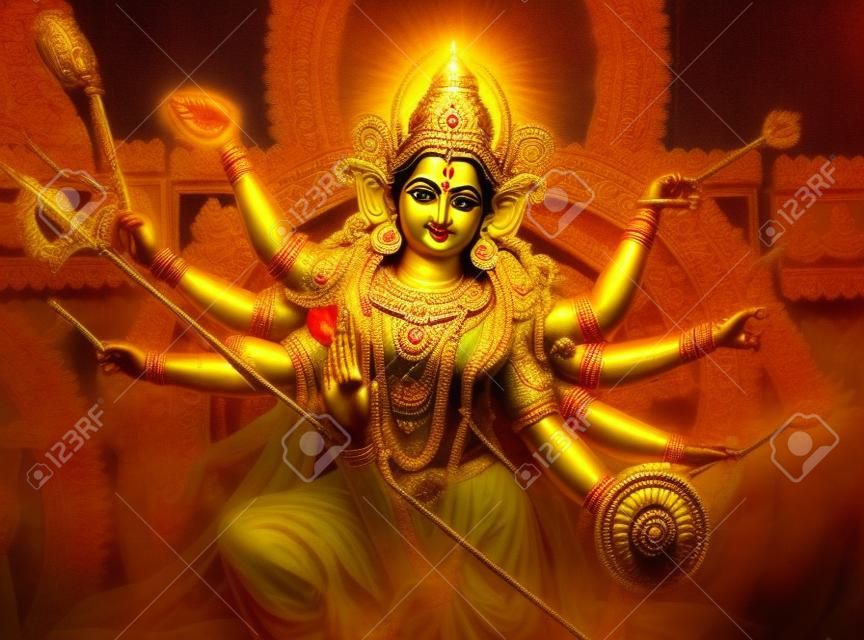 Божество Маа Дурга, знаменитый индуистский богини Индии