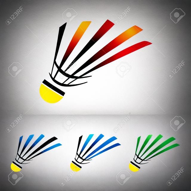 Ilustracja wektorowa wolant Szablon ikony logo badmintona