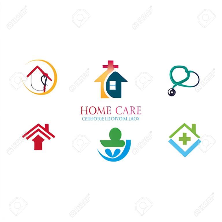 set of home care logo and symbol design template