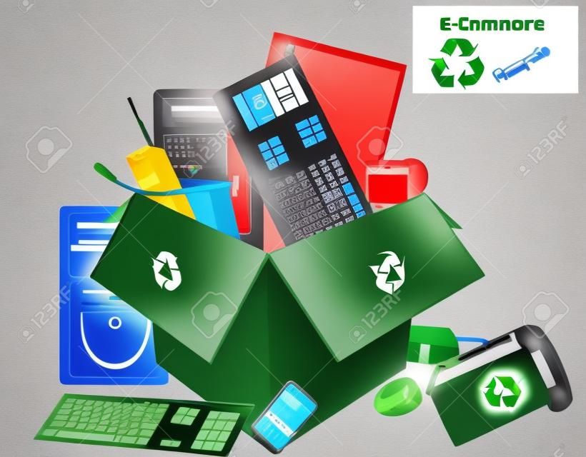 Vidage recyclage E-commerce électronique, les ordinateurs et plus encore.
