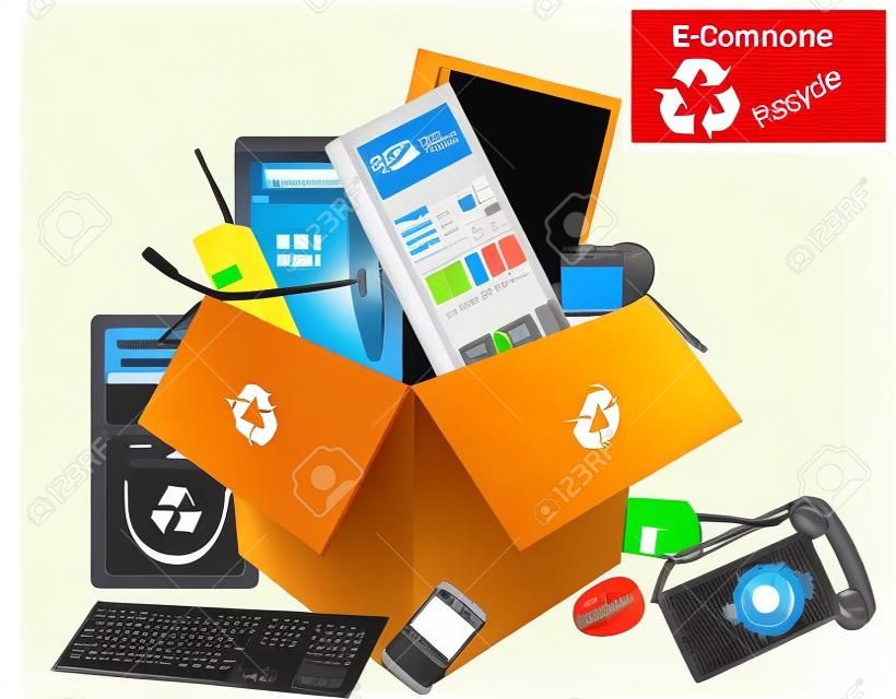 Vidage recyclage E-commerce électronique, les ordinateurs et plus encore.