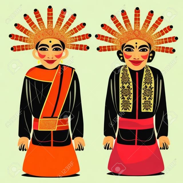 Vektor-Illustration Kultur indonesische Marionette Ondel-Ondel Jakarta-Symbol