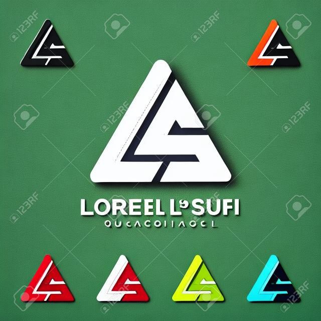 letra L, la letra S, LS, letra l diseño del logotipo S vector