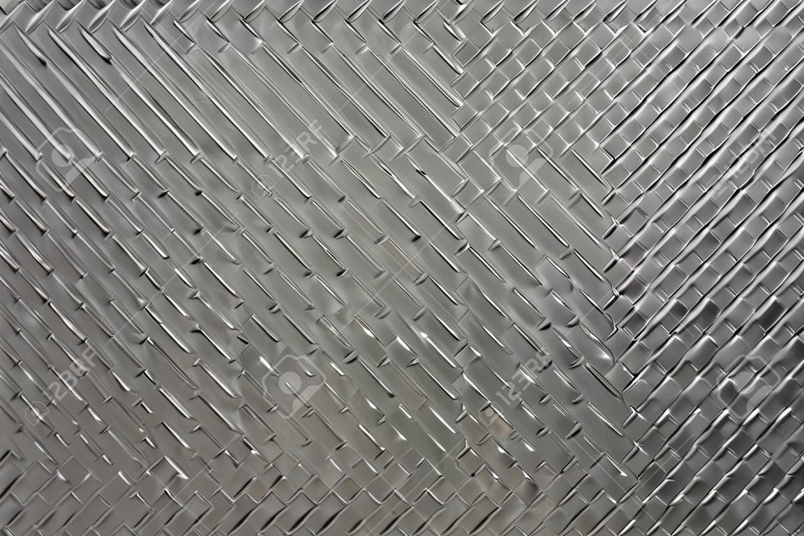 灰色金属的对角线图案